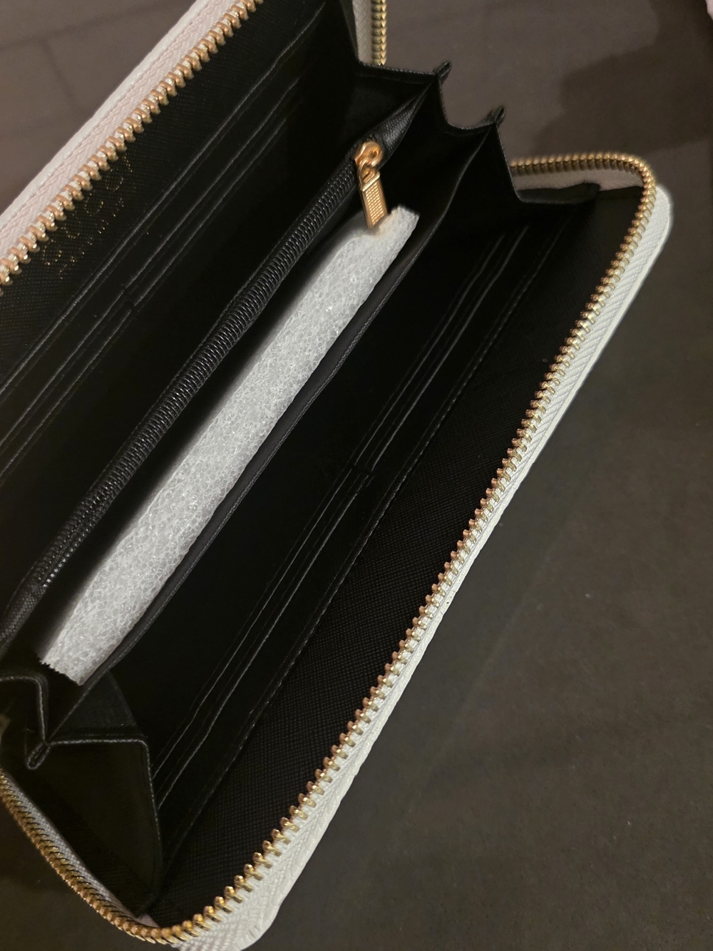 White Zip Around Wallet - Picture 3 of 3